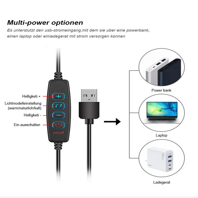 Nabíjateľné konferenčné osvetlenie s klipom na notebook, LED video svetlo, kancelárske osvetlenie pre hovory Zoom, živé vysielanie na Youtube
