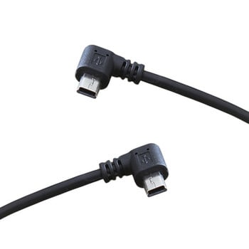 20 см 0,2 м USB 2.0 мъжки към MINI USB 2.0 мъжки 90-градусов ъглов кабел mini USB ляв или десен ъглов кабел за зареждане на данни