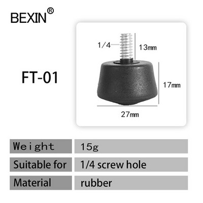 Gumeni jastučići za noge za stativ s monopodom 3/8 & M8 &1/4 inča, protuklizni jastučić za otpuštanje područja stativa za profesionalni monopod za stativ