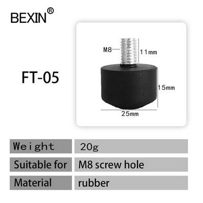 Gumeni jastučići za noge za stativ s monopodom 3/8 & M8 &1/4 inča, protuklizni jastučić za otpuštanje područja stativa za profesionalni monopod za stativ