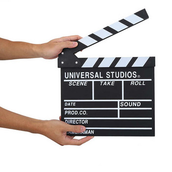 30 x 27 εκ. Vlog Εγγραφή ξύλινου σκηνοθέτη Κινηματογράφος Clapperboard Clapboard Βίντεο Σκηνή Τηλεοπτική Ταινία
