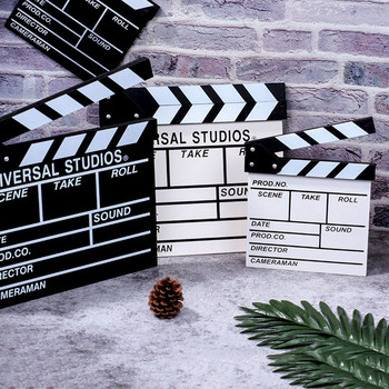 30 x 27 εκ. Vlog Εγγραφή ξύλινου σκηνοθέτη Κινηματογράφος Clapperboard Clapboard Βίντεο Σκηνή Τηλεοπτική Ταινία