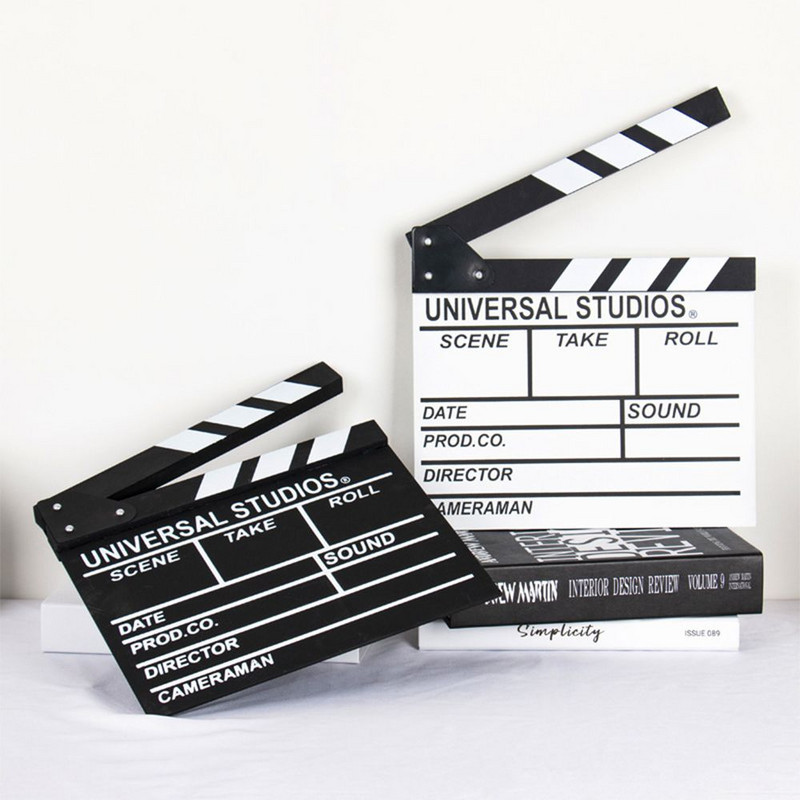 30 x 27 cm-es Vlogfelvétel Fa Rendező Mozi Clapperboard Clapboard Video Jelenet TV-film