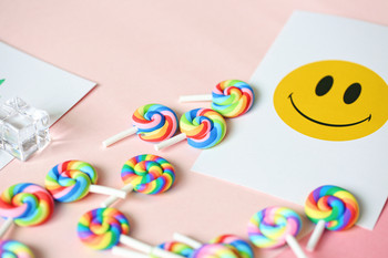 Mini Rainbow Lollipop Πολύχρωμη κρέμα Sugar INS Photography Props Photo Studio Αξεσουάρ DIY Decorations estudio fotografico