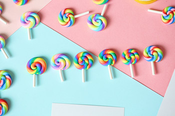Mini Rainbow Lollipop Πολύχρωμη κρέμα Sugar INS Photography Props Photo Studio Αξεσουάρ DIY Decorations estudio fotografico