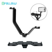 „BFOLLOW“ asmenukė su trigubu bato laikikliu, skirta fotoaparatui „Vlog“ „YouTuber“ blykstės užpildymo lemputė mikrofonas trikojis šalto bato fotografavimo vaizdo įrašų studija