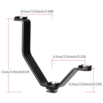 „BFOLLOW“ asmenukė su trigubu bato laikikliu, skirta fotoaparatui „Vlog“ „YouTuber“ blykstės užpildymo lemputė mikrofonas trikojis šalto bato fotografavimo vaizdo įrašų studija