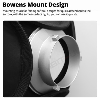 150 mm Диаметър Адаптер за монтажен пръстен с фланец за аксесоари за флаш пасва на стойка Bowens Подходящ за софтбокс Godox S-type