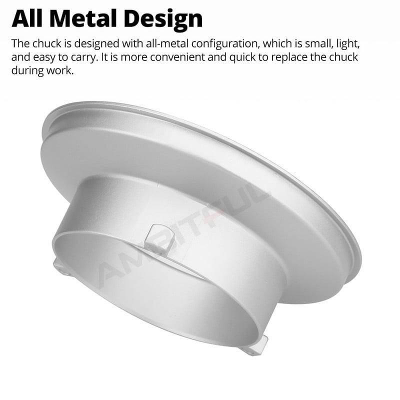 150 mm skersmuo. Tvirtinimo flanšo žiedo adapteris blykstės priedams tinka Bowens tvirtinimui Tinka Godox S tipo Softbox