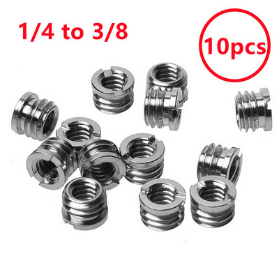 10 buc 1/4 inch la 3/8 inch șuruburi de conversie Adaptor standard Adaptor universal pentru cameră Adaptor de piuliță de conversie pentru trepied cu șurub