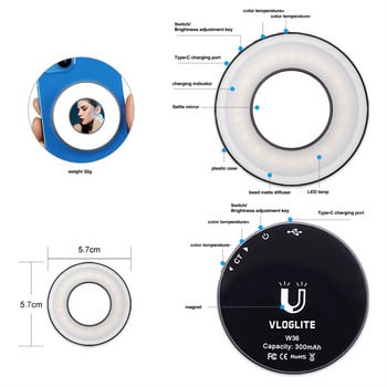 Magnetic Mobile Phone Selfie Light Ring Fill Fill Light for Magsafe Iphone 12 13 14 11 10 Series Android Phone Light Rechargeable