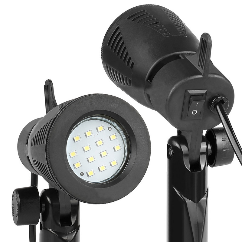 2vnt stalinė lemputė LED nuolatinė mini fotografija nešiojamas šaltas šiltas apšvietimas 3800-5500K, skirtas fotografuoti nuotraukų ir vaizdo įrašų studijai