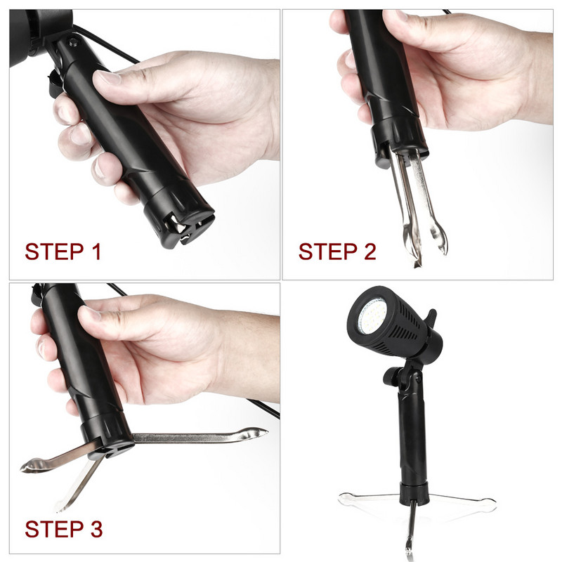 2vnt stalinė lemputė LED nuolatinė mini fotografija nešiojamas šaltas šiltas apšvietimas 3800-5500K, skirtas fotografuoti nuotraukų ir vaizdo įrašų studijai