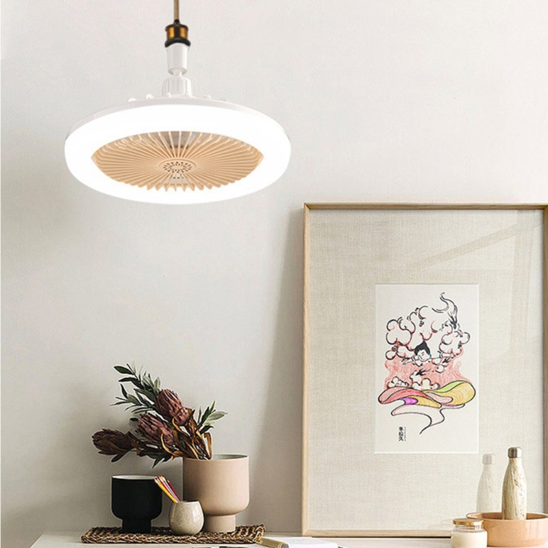 E27 LED laeventilaatori lamp 2-in-1 disain 30 W 3 käiguga elektriline ventilaator koos tahvelarvutitega Koduvalgusti ventilaatori ventilaatori lamp