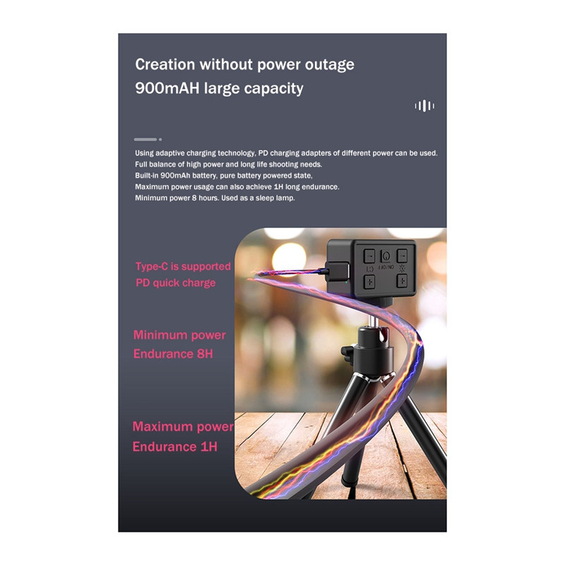 Mobilni telefon Live Fill Light Stabilizator kamere Vanjsko mini svjetlo LED prijenosno džepno svjetlo