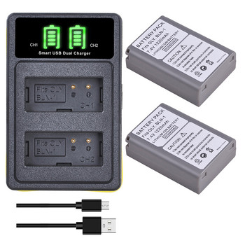 BLN-1 BCN-1 BLN1 Батерия Вградено USB зарядно устройство с Type-c за Olympus OM-D E-M1, OM-D E-M5, PEN E-P5, OM-D E-M5 II, PEN F