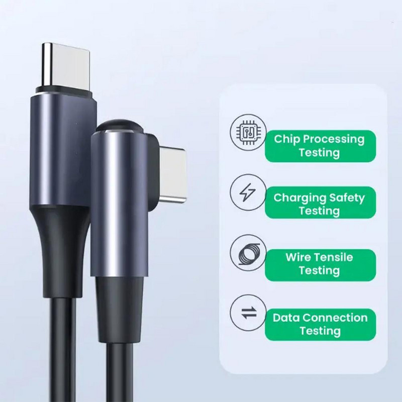 0,5/1/2 m USB tip C pod pravim kutom PD 100 W brzo punjenje za MacBook iPad Samsung Huawei brzo punjenje tipa C Date Wire