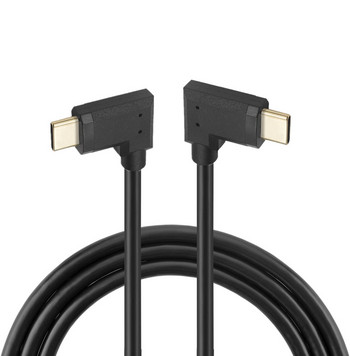 Двоен 90 градуса наляво надясно нагоре надолу под ъгъл USB-C тип-C мъжки към тип-C мъжки конектор адаптер 4K кабел 0,3 м 1 м кабел Gen2 10 Gbps