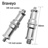 1/4 3/8 collu pārveidošanas skrūves garās tapas ligzda Rotējoša pārnesuma metāla skrūve statīva fotografēšanas piederumi DSLR kamerai