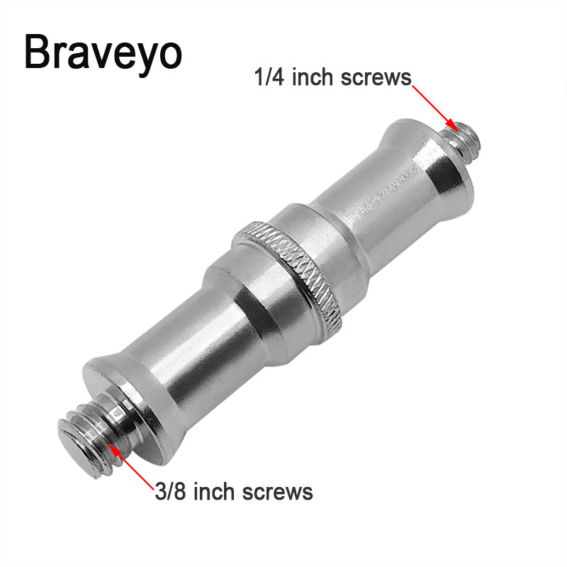 1/4 3/8 collu pārveidošanas skrūves garās tapas ligzda Rotējoša pārnesuma metāla skrūve statīva fotografēšanas piederumi DSLR kamerai