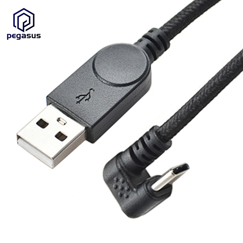 USB 2.0 A do 90° TYPE-C muški podatkovni kabel za punjenje Android igra telefon tablet napajanje produžni kabel 1.5m