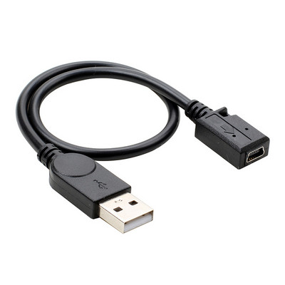 USB vīrs uz mini5P sieviešu datu uzlādes kabelis Revolucionārs T ports mini sieviešu datora mp3 interfeisa adaptera pagarinātājs