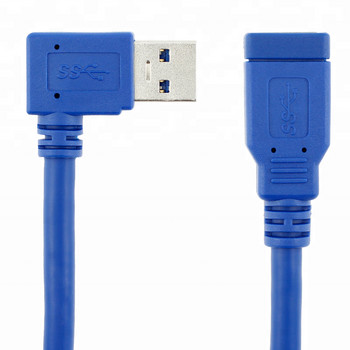 Καλώδιο επέκτασης USB 3.0 αρσενικό σε θηλυκό 90 μοιρών Προσαρμογέας USB 3.0 αριστερό καλώδιο επέκτασης ημερομηνίας δεξιάς γωνίας