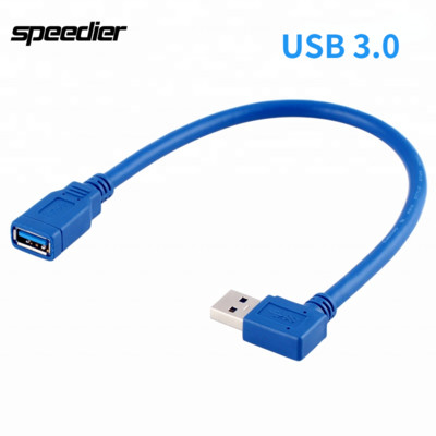 USB 3.0 isane ja emane pikendusjuhe 90 kraadi USB 3.0 adapteri vasakpoolse paremnurga kuupäevapikenduskaabel