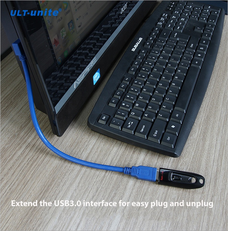 USB 3.0 pagarinātāja vads no vīrieša uz mātīti