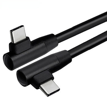 PD Quick Charge кабел Двойно коляно Type-C кабел за данни мъжки към мъжки 2.0 алуминиев калъф за развлечение мобилни игри кабел за бързо зареждане