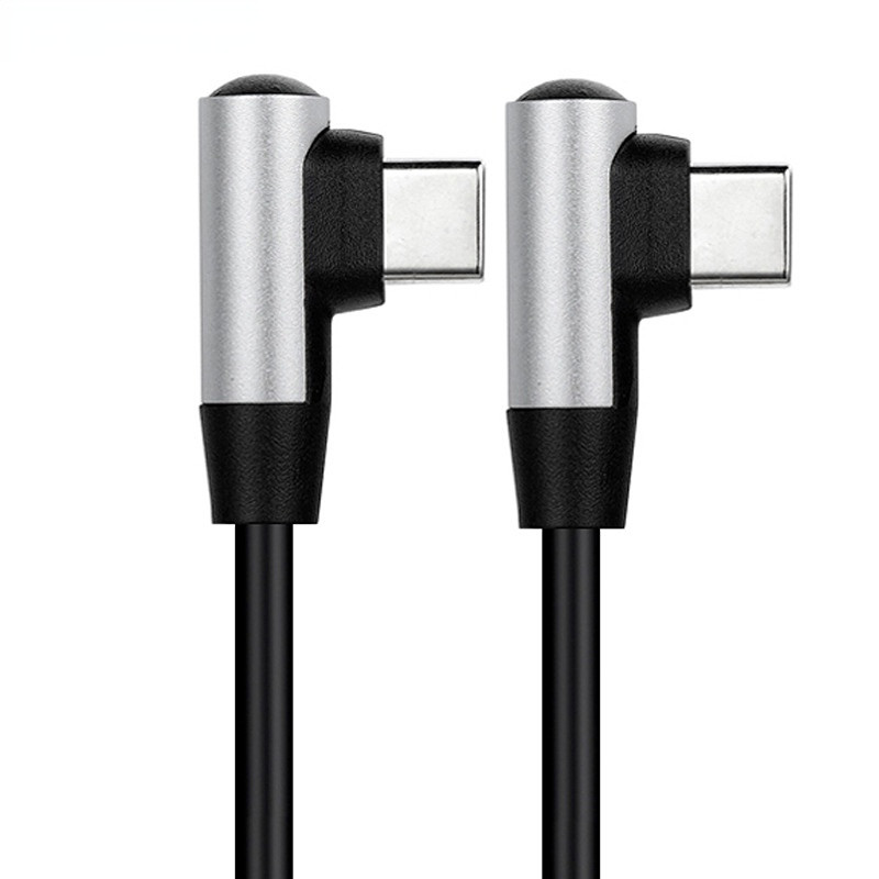Cablu de încărcare rapidă PD Cablu de date tip C cu cot dublu de tip masculin la tată 2.0 carcasă din aluminiu cablu de încărcare rapidă pentru joc mobil de divertisment