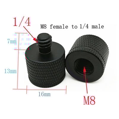 M4 M6 M8 M10 M12 do 1/4 muški na ženski adapter za montažu na vijke pribor za fotografiju glava stativa vijak ploče za brzo otpuštanje