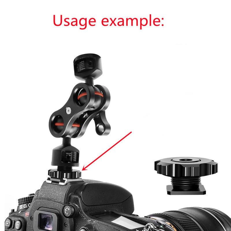 Jadkinsta 1/4" kaamera Hot Shoe Mount kruviadapter 1/4" või M14 statiivi mikrofoni monitori ühe mutriga mikrofoni kruviadapteri jaoks