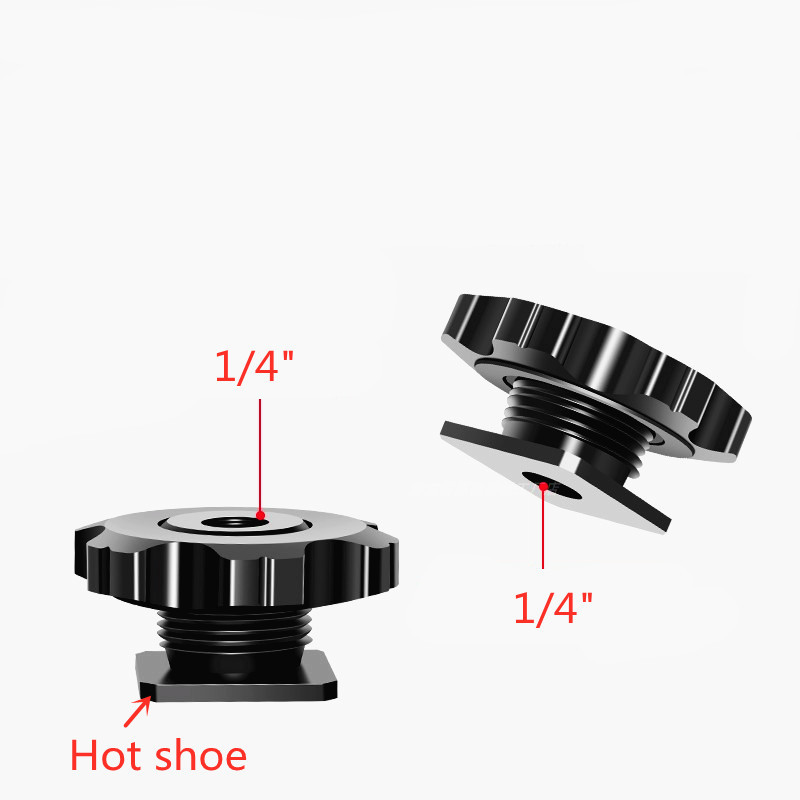 Jadkinsta 1/4" kaamera Hot Shoe Mount kruviadapter 1/4" või M14 statiivi mikrofoni monitori ühe mutriga mikrofoni kruviadapteri jaoks