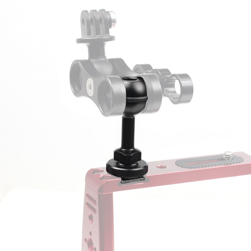 Búvárhideg cipőtalp 1 hüvelykes, gömbfejű, állítható adapter víz alatti fényképezőgéphez, vízálló házhoz, videó villanófény