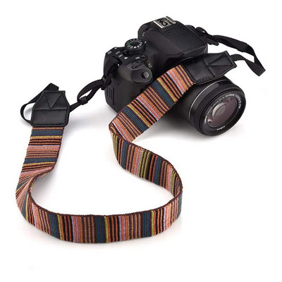 SLR Vintage Style Stripes Meke naramenice za vrat oko vrata Remen za Nikon Canon Sony DSLR fotoaparate Dodatak za foto studio
