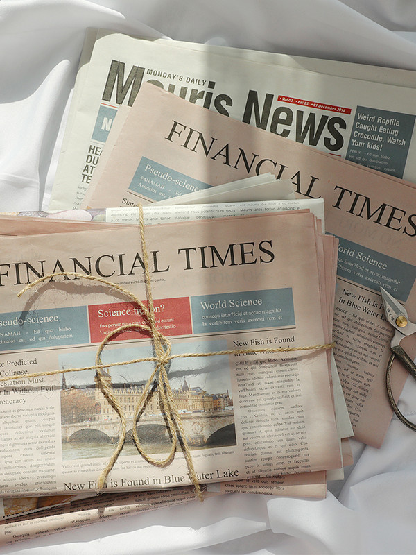 2db Nosztalgikus angol újság, vintage stílusú fényképezéshez háttér kellékek, kozmetikai sütés-fotós dekorációs cikkek