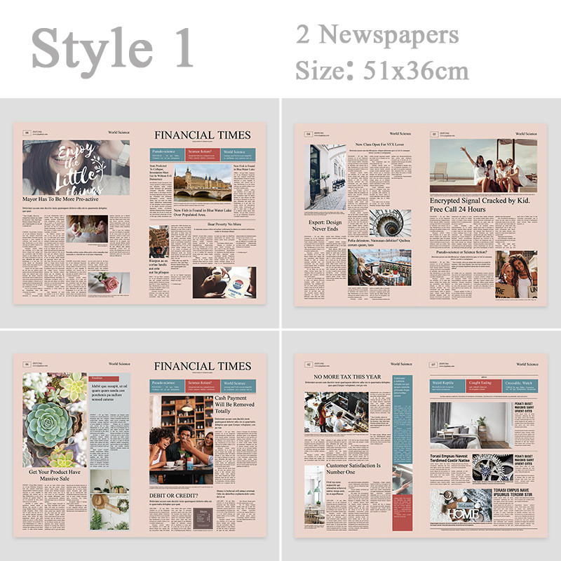 2db Nosztalgikus angol újság, vintage stílusú fényképezéshez háttér kellékek, kozmetikai sütés-fotós dekorációs cikkek