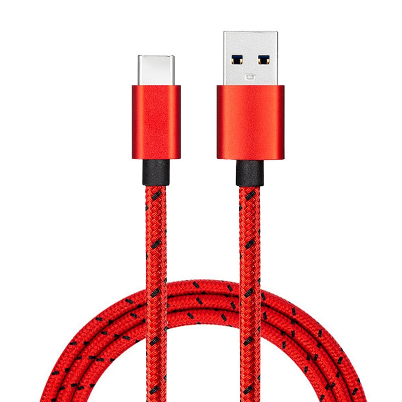 30cm/50cm/100cm-es típusú c adatkábel 3.1 c típusú USB csatlakozódugóhoz 3A nagyáramú alumínium fonott adatkábel