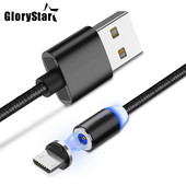 Novi magnetski kabel Najlonski mikro USB kabel Cabo 1M/2A Žica za punjenje Magnet Micro USB kabel Tip-C Za Android Za Micro Za Tip C