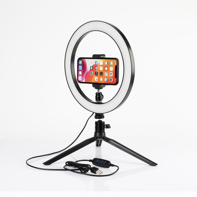 10" 6" LED prstenasto svjetlo RingLight s mogućnošću prigušivanja Kamera Mobilni telefon Stezaljka Stolna lampa Stolni stativ za selfie za šminku Youtube Video uživo