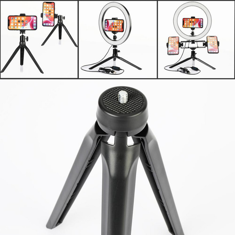 10" 6" LED prstenasto svjetlo RingLight s mogućnošću prigušivanja Kamera Mobilni telefon Stezaljka Stolna lampa Stolni stativ za selfie za šminku Youtube Video uživo