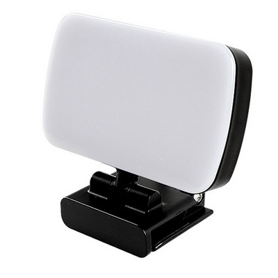 Lumină video portabilă cu LED-uri de 6500K, pentru laptop, computer, cameră web, zoom, iluminare pentru apeluri, cu clip pentru streaming live