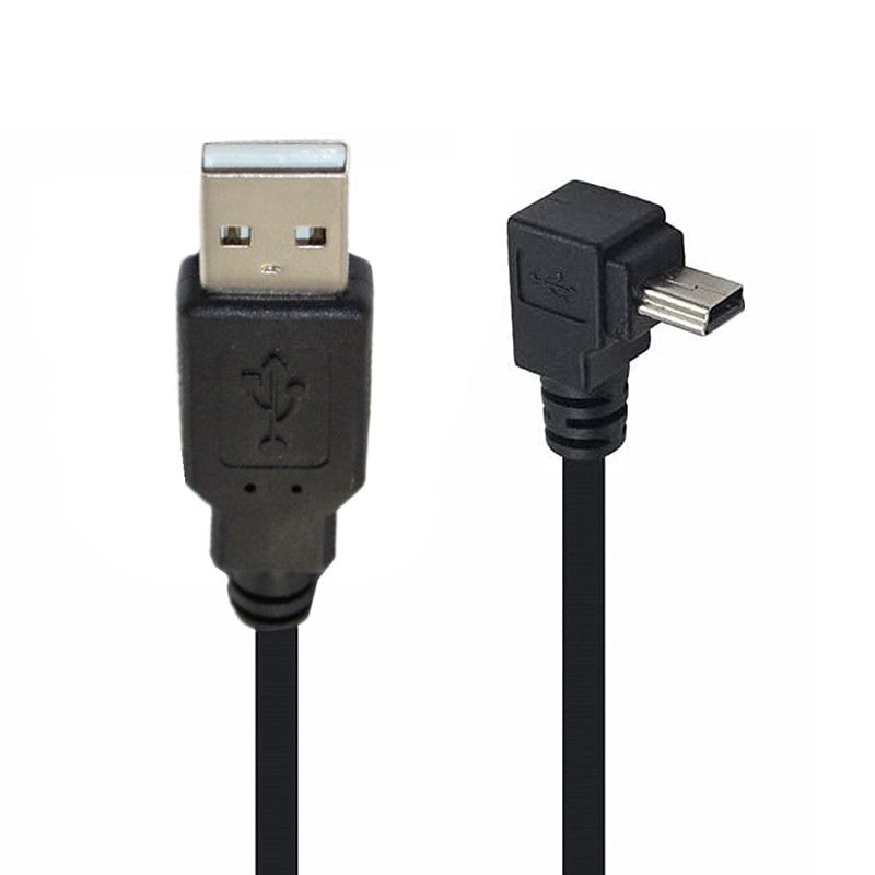 USB MINI 5Pin 5P unghi 90° tată la USB 2.0 A mufă tată Cablu de date 0,25 m 1,5 m 3 m