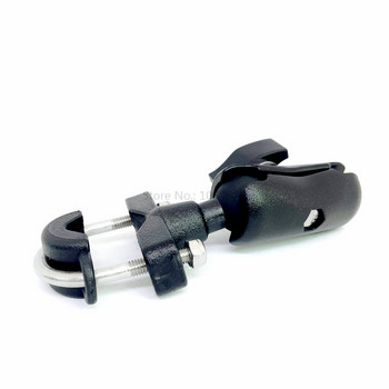 Монтажна основа за мотоциклет с адаптер за държач на кормилото с 1-инчова гумена глава Двойно гнездо за рамо за Gopro SLR мобилни телефони