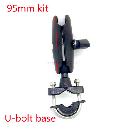 Mootorratta kinnitusalus koos lenkstangi hoidiku adapteriga 1-tollise kummipeaga kahe pistikupesa käepidemega Gopro peegelkaamera mobiiltelefonidele