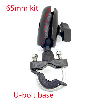 Mootorratta kinnitusalus koos lenkstangi hoidiku adapteriga 1-tollise kummipeaga kahe pistikupesa käepidemega Gopro peegelkaamera mobiiltelefonidele