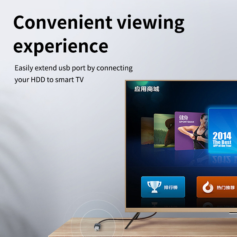 CABLETIME USB 3.0 Cablu prelungitor de mare viteză 5 Gbps pentru Smart TV PS4 Xbox One SSD Extender USB Cablu de date Adaptor USB N318