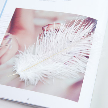 Υψηλής ποιότητας Λευκά Φυσικά Φτερά Στρουθοκαμήλου ins Photography Accessories DIY Διακόσμηση για Κραγιόν Μακιγιάζ με Δαχτυλίδι Βραχιόλι