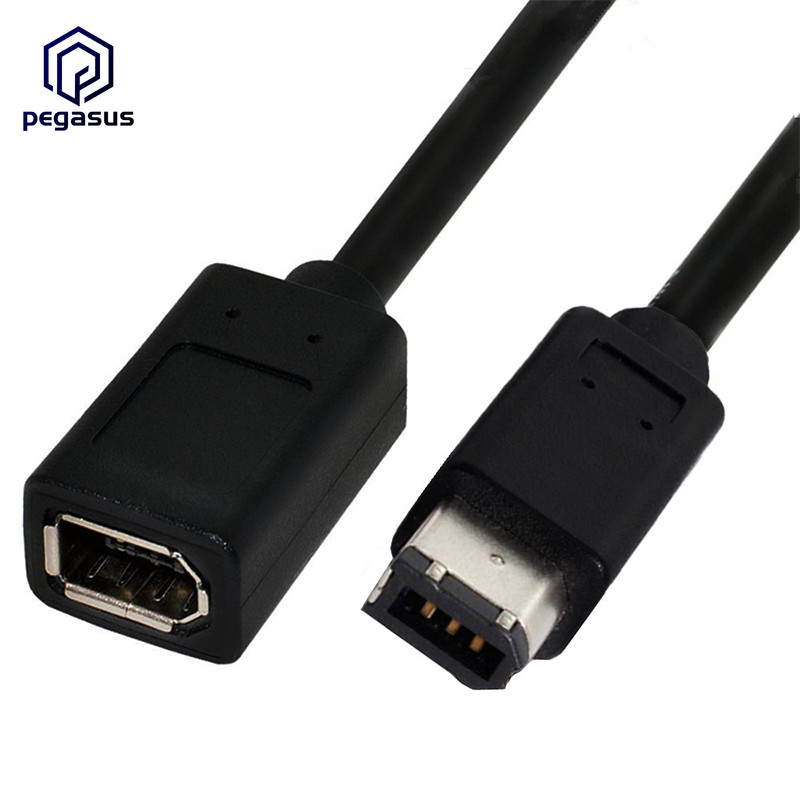 20 cm-es orvosi felszerelés kábel IEEE 1394 6 tűs anya 1394b 6 tűs apa Firewire 400 - 400 digitális fényképezőgép adapter kábel
